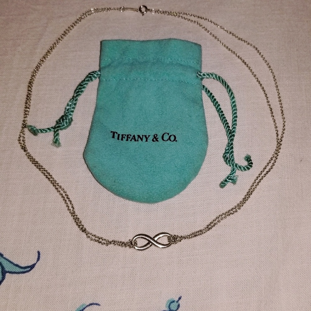 Tiffany & Co. Infinity Necklace w/ Double Chain